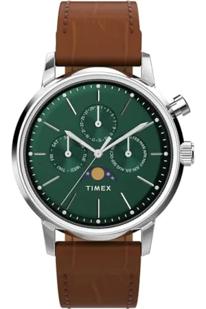 Timex Orologio Multi-quadrante al Quarzo Uomo con Cinturino in Pelle TW2W51000
