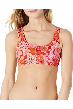 Amazon Top Corto da Mare con Scollo Rotondo Donna, , 48