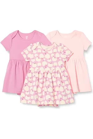 Amazon Abito a Body a Maniche Corte Bimba, Pacco da 3, , 3-6 mesi