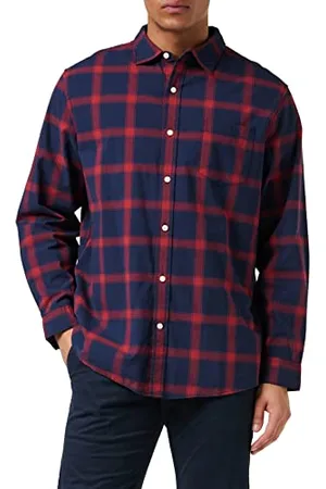 Amazon Camicia in Popeline Elasticizzato A Manica Lunga dalla vestibilità Regolare Uomo, , XXL