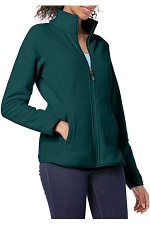 Amazon Giacca in pile morbido con cerniera intera dal taglio classico (disponibile in taglie forti) Donna, , M
