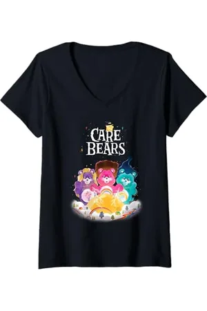 Care Bears Donna Halloween Witches Retro Horror Movie Poster Maglietta con Collo a V