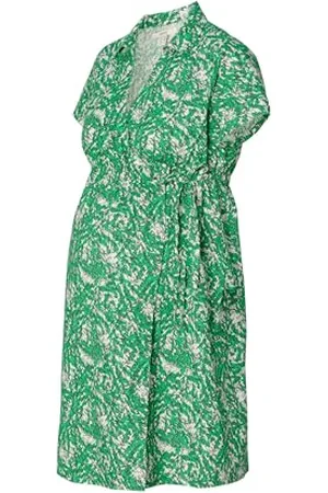 ESPRIT Dress Woven Nursing Short Sleeve Allover Print Vestito, Verde brillante-330, S Donna