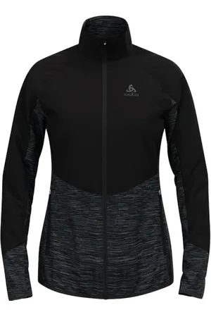 Odlo Laufjacke Damen Essential Insulator Hybrid I Jacke Atmungsaktiv Giacca da Corsa, Nero-Nero, S Donna