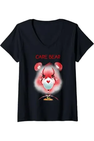 Care Bears Donna Halloween Scary Clown Face Horror Movie Poster Maglietta con Collo a V