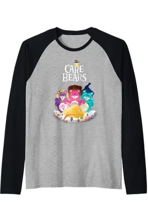 Care Bears Halloween Witches Retro Horror Movie Poster Maglia con Maniche Raglan