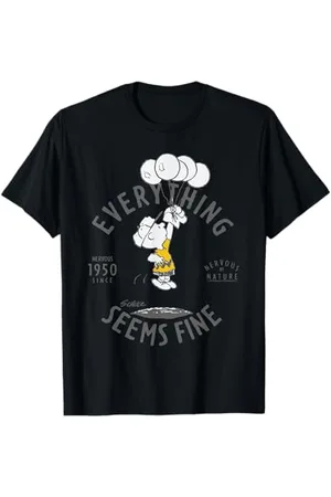 Peanuts Charlie Brown Bad Day Bright Side Lol nervoso stressato retrò Maglietta