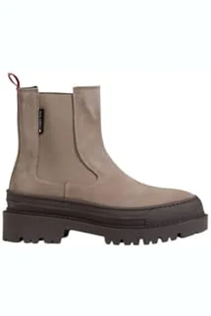 Tommy Hilfiger TJW Foxing Chelsea Suede (EN0EN02631, Stivaletti Medi Donna, Grigio (Porcini Taupe), 41 EU