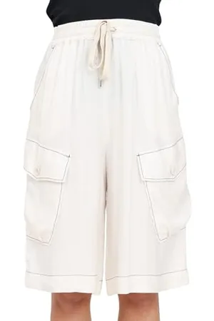 Pinko Braven Bermuda Twill Viscosa Pantaloni Casual, , L Donna