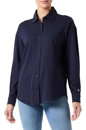 Champion Legacy Icons Tonal Logo W-Oversized Button L/S Camicia, , S Donna