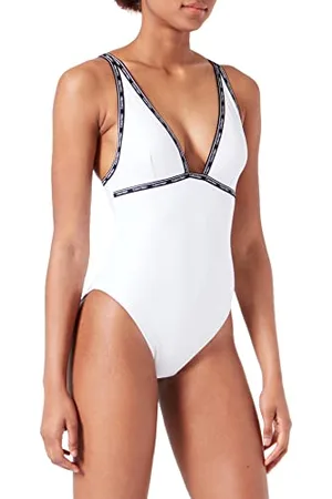 Calvin Klein Costume da Bagno Donna Moderno, (PVH Classic White), S