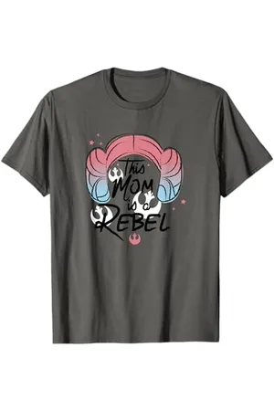 STAR WARS This Mom Is A Rebel Princess Leia Hair Maglietta