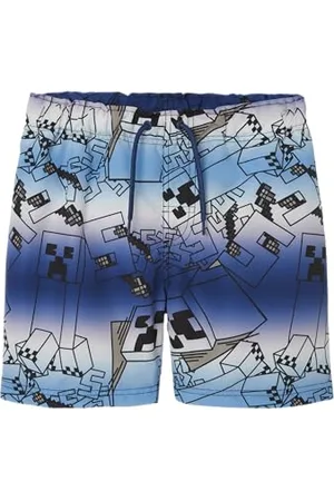 NAME IT Nkmmuxin Minecraft Bfu-Pantaloncini da Bagno Costume, , 110 Bambini e Ragazzi