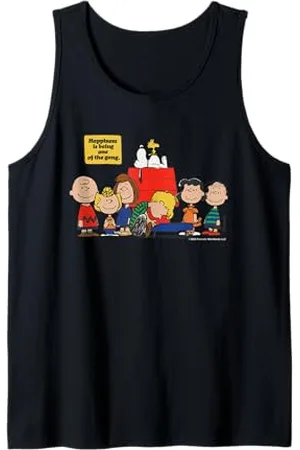 Peanuts Snoopy Woodstock Happy Gang Amici Amicizia BFF Vintage Canotta