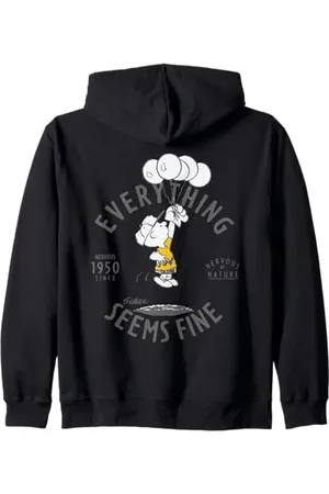 Peanuts Charlie Brown Bad Day Bright Side Lol nervoso stressato retrò Felpa con Cappuccio