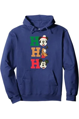Disney Mickey Pluto and Minnie Ho Ho Ho Holiday Felpa con Cappuccio