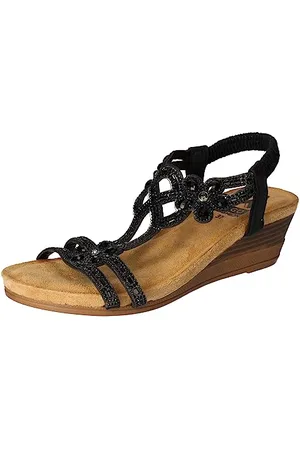 2Go 8910-806, Sandali con Zeppa Donna, Schwarz, 38 EU