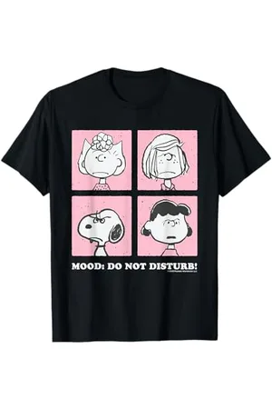 Peanuts Snoopy Sally Lucy Peppermint infastidito cattivo umore Gang Cartone animato Maglietta