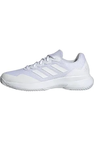 adidas Gamecourt 2.0 Tennis Shoes, Scarpe Uomo, Ftwr White/Ftwr White/Matte Silver, 39 1/3 EU