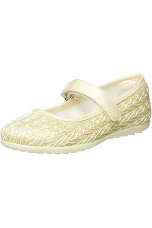 Primigi 5431255 Scarpa Mary Jane, Bambina, Beige (White/Plated), 37 EU