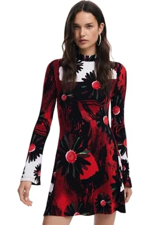 Desigual Abito da Donna a Maniche Lunghe NAN, Colore: , XL