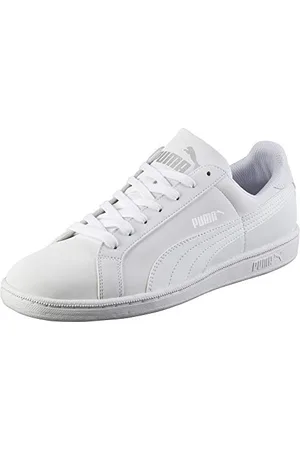PUMA Smash Buck, Scarpe da Ginnastica Basse Unisex-Adulto, Bianca White White, 43 EU