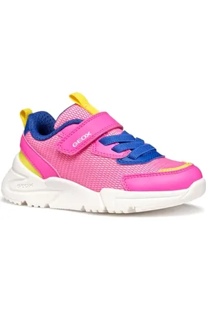 Geox J Loftus Girl A, Scarpe da Ginnastica, Fluo Fuchsia/Royal, 31 EU