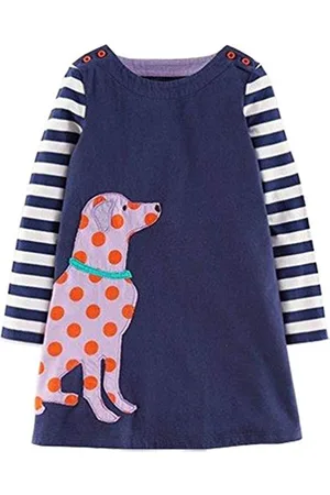 Kaily Fiream Girls Cotton Dress 18M-24M (80-85 cm), , 18M-24M(80-85 cm)