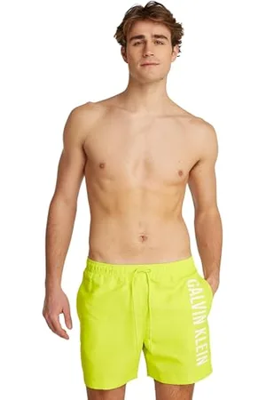 Calvin Klein Uomo Pantaloncino da Bagno Medium Drawstring con Coulisse, Giallo (Lemonade ), M