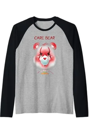 Care Bears Halloween Scary Clown Face Horror Movie Poster Maglia con Maniche Raglan