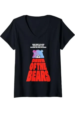 Care Bears Donna Halloween Dawn Of The Bears Horror Movie Poster Maglietta con Collo a V