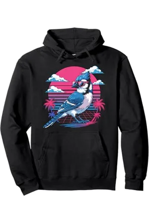 Graphic 365 Uccello Retro Vaporwave Synthwave Tramonto anni 