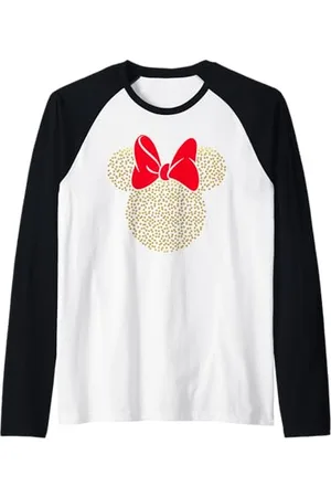 Disney Minnie Mouse Dotted Gold Icon Maglia con Maniche Raglan