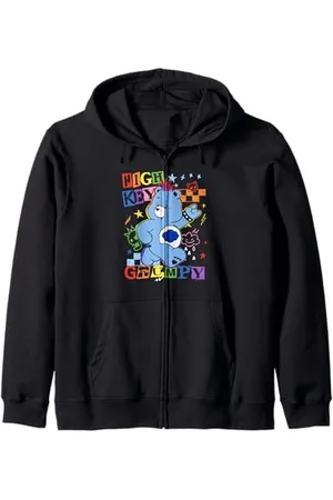 Care Bears High Key Grumpy Retro Punk Poster Felpa con Cappuccio