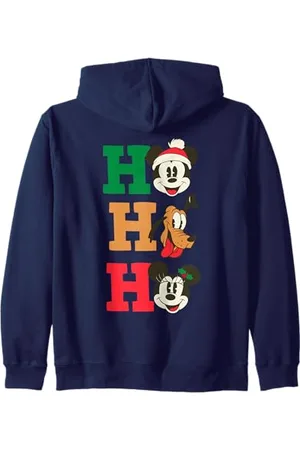 Disney Mickey Pluto and Minnie Ho Ho Ho Holiday Felpa con Cappuccio