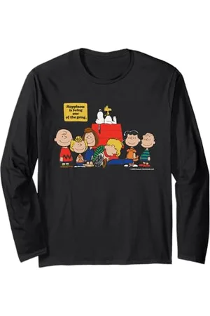 Peanuts Snoopy Woodstock Happy Gang Amici Amicizia BFF Vintage Maglia a Manica