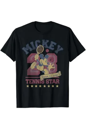 Disney Mickey Mouse Sports Tennis Star 28 Distressed Maglietta