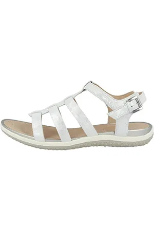 Geox D Sandal Vega A, Sandali Donna, Argento (Silver), 35 EU