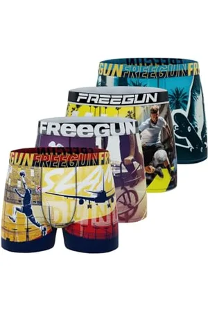 Freegun Boxer Bambino Summer Sport, Slip Ragazzo Traspirante, Elastico e Morbido (Set di 3), Taglia 12/14 Anni