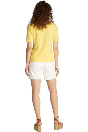 Tommy Hilfiger 1985 Reg Pique Polo SS, Polo a Maniche Corte Donna, (Citronella), L