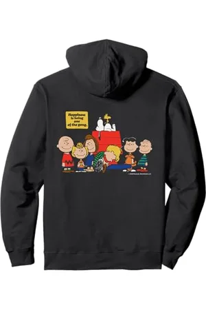 Peanuts Snoopy Woodstock Happy Gang Amici Amicizia BFF Vintage Felpa con Cappuccio