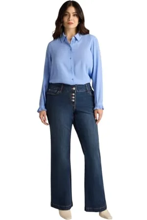 Fiorella rubino : Jeans Flare con Bottoni Curvy Size Stagione Primavera Estate 2025.
