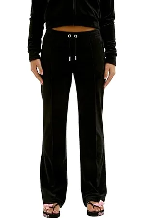 Juicy Couture Tina Track Pants Samtige Sweathose Trainingshose mit Kordelzug Jogger für Sport Freizeit Fitness in Versch. Farben Pantaloni Casual, , L Donna