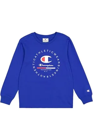 Champion Legacy Graphic Shop B (306843) -Crewneck Maglietta a Manica Lunga, (BAI), 11-12 Anni Bambino
