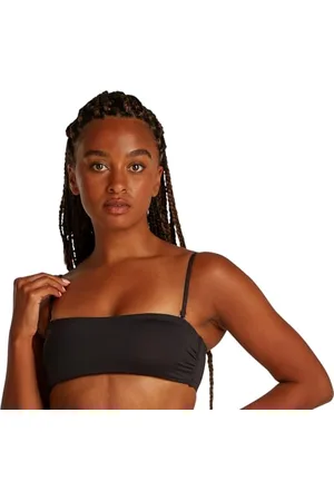 Calvin Klein Donna Top Bikini a Fascia Imbottitura Estraibile, Nero (Pvh ), XL