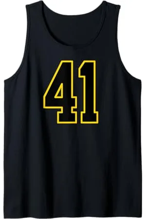 Sports Numbers Store Numero 41 in stile sportivo universitario e giallo Canotta