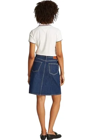 Tommy Hilfiger Donna Gonna in Jeans Straight Ace Lunghezza al Ginocchio, Blu (Ace), 44
