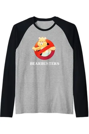 Care Bears Halloween Bearbusters Retro Horror Movie Logo Maglia con Maniche Raglan