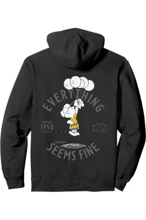 Peanuts Charlie Brown Bad Day Bright Side Lol nervoso stressato retrò Felpa con Cappuccio