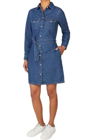 Pepe Jeans Abito Regolare Vestito, (Denim-hx6), M Donna